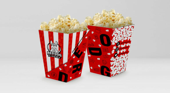 Popcorn box design mockup